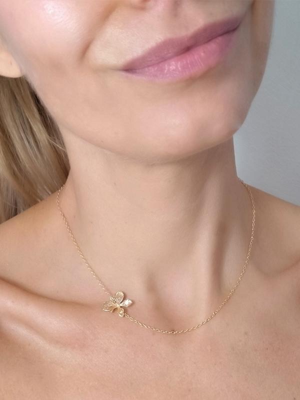 Flóra pozlátený náhrdelník 1