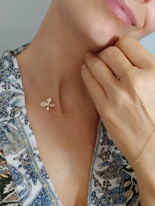 Flóra pozlátený náhrdelník