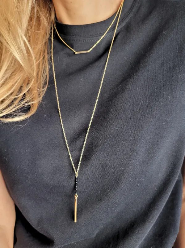 Aurora pozlátený náhrdelník s paličkou 5