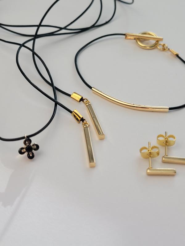 Pozlátené náušničky - palička 1