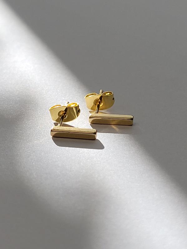 Pozlátené náušničky - palička 3