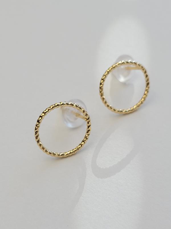 Pozlátené náušničky - kruh 2