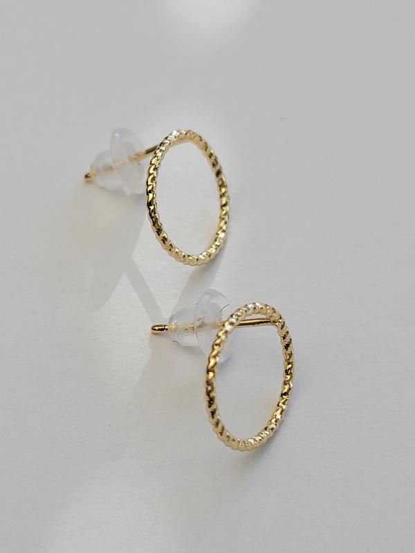 Pozlátené náušničky - kruh 1