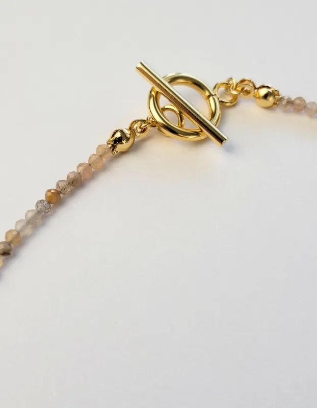 Lakmé light - pozlátený náramok s Mesačným kameňom 2