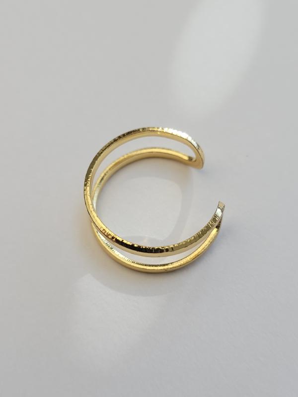 Pozlátený dvojitý prstienok s nastaviteľnou veľkosťou 2