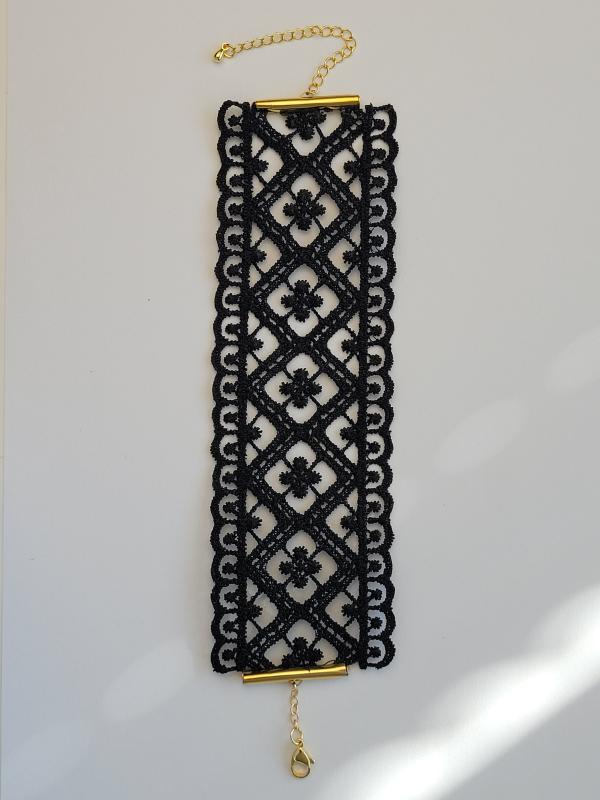 Bohéma - čipkový náramok s pozláteným predlžovacím zapínaním 4