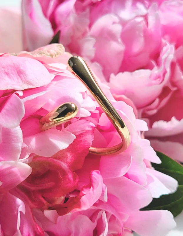 Pozlátený prstienok Leila s nastaviteľnou veľkosťou