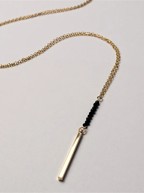 Lakmé - pozlátený náhrdeľník s Ónyxom 4