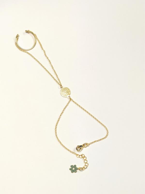 Fauna pozlátený náramok s prsteňom 2