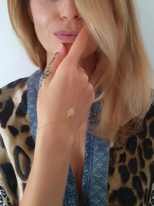 Fauna pozlátený náramok s prsteňom